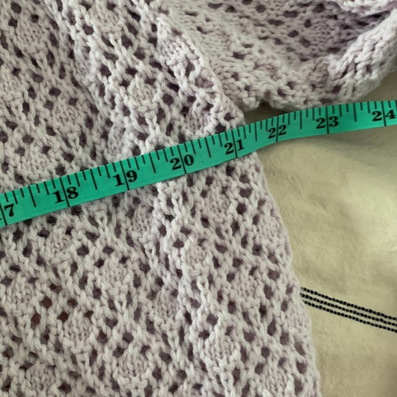 Jessica Simpson Flouncy Knit Open Cardigan. Size M - Picture 7 of 9